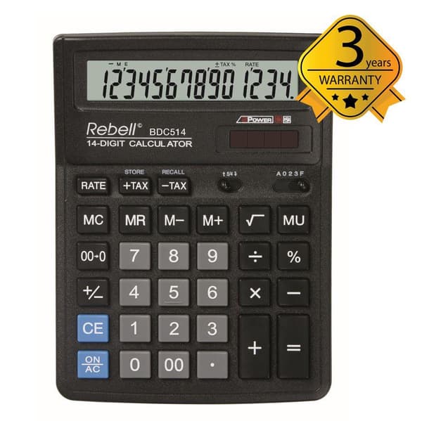 Lommeregner Rebell SDC514, sort