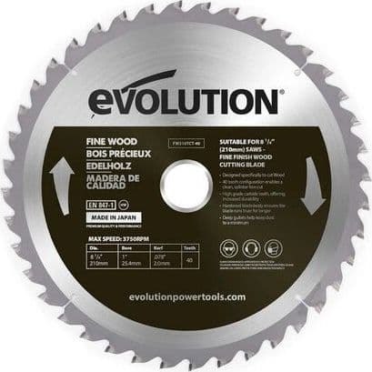 Evolution Widia sav til skæring af træ Fint træ 210mm/40z til geringssave