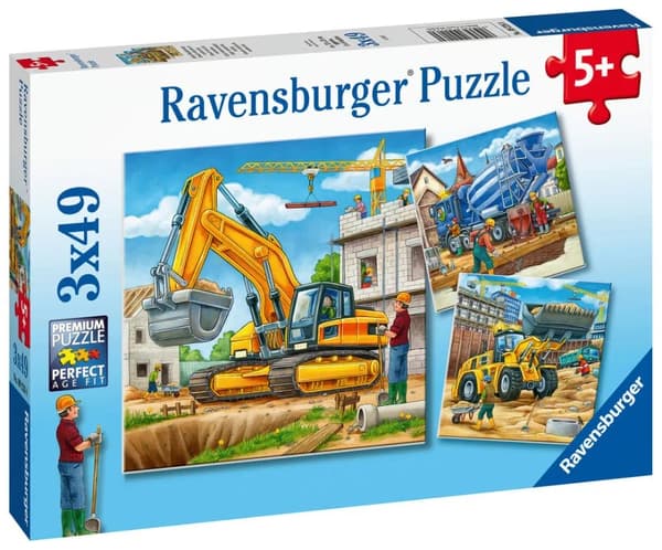 Puslespil 3x49el Store entreprenørmaskiner 092260 RAVENSBURGER p8