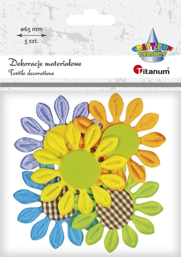 3D materialeblomster 5 farver