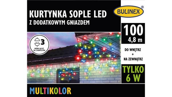 Bulinex 100led lamput monivärinen 4,80m