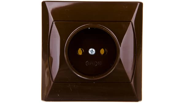 Ospel Socket Accent Enkel IP20 Brun (GP-1A/24)