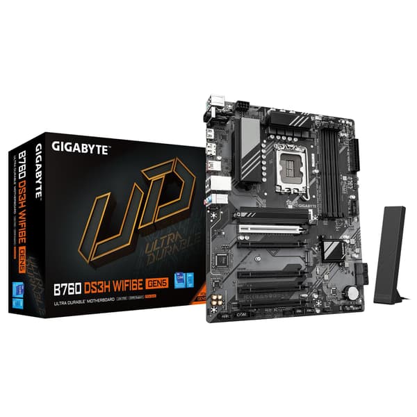 Gigabyte B760 DS3H WIFI6E GEN5 - moderkort - ATX - LGA1700 Socket - B760