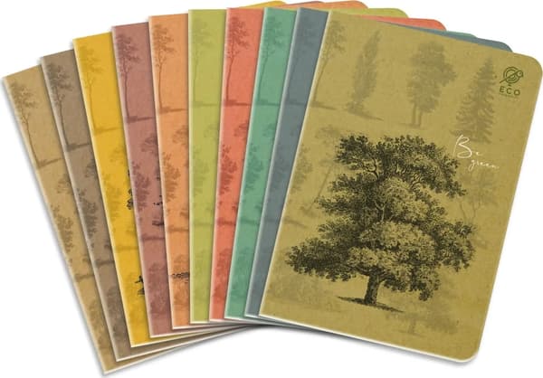 Notesbog A5/64K gitter By Nature - Forrest (10 stk)