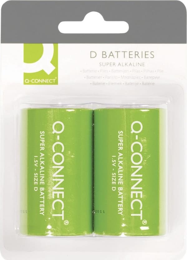 Q-Connect Batteri LR20 2 stk