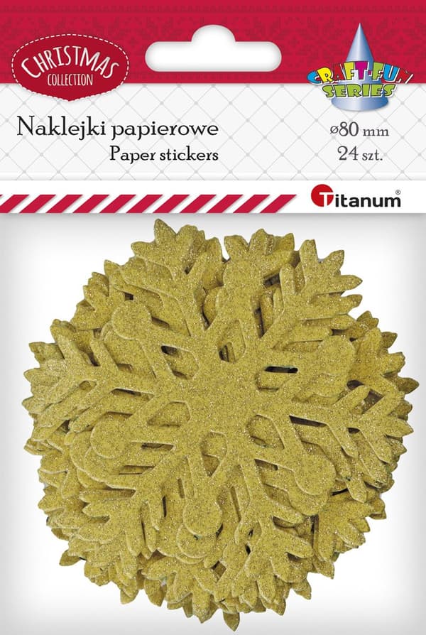 Lumihiutale-paperitarrat 24 kpl, kulta