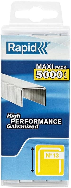Häftklamrar Rapid No13, 6 mm, 5000 st