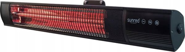 SUNRED Lämmitin RD-DARK-25, Tumma seinäinfrapuna, 2500 W, Musta, IP55