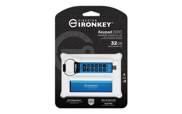 Kingston IronKey Keypad 200C - USB-flashdrev - 32 GB