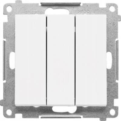 Simon 55 Triple forbindelse (modul) 10 AX, 250 V~, quick-connect hvid mat TW31.01/111