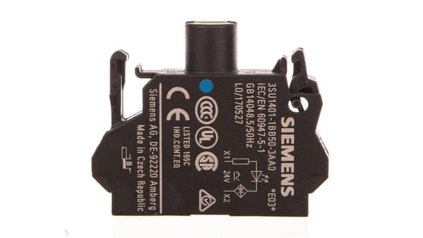 LED-blocklampa blå 24V AC-DC frontmontering fjäderfäste SIRIUS ACT 3SU1401-1BB50-3AA0