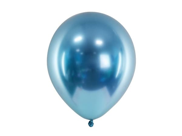Glansiga ballonger 30cm, blå (1 st./50 st.)
