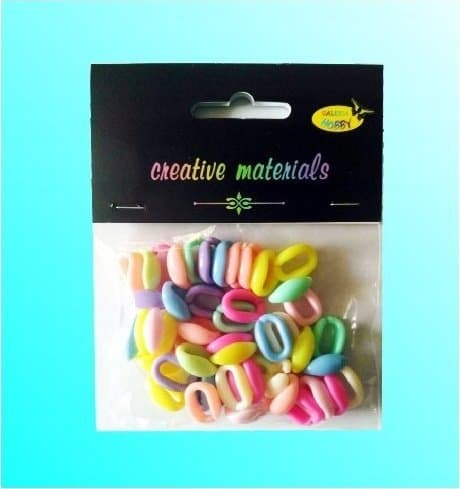 Muoviset pastellihelmet 16x11mm 22g