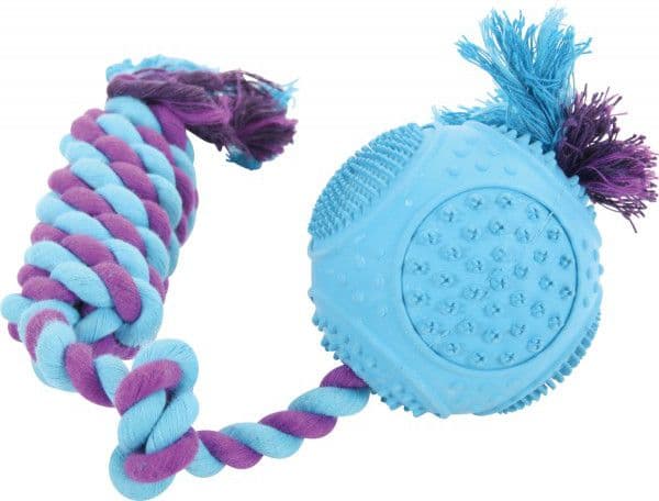 Zolux Gummiboll med snöre 7,5 cm