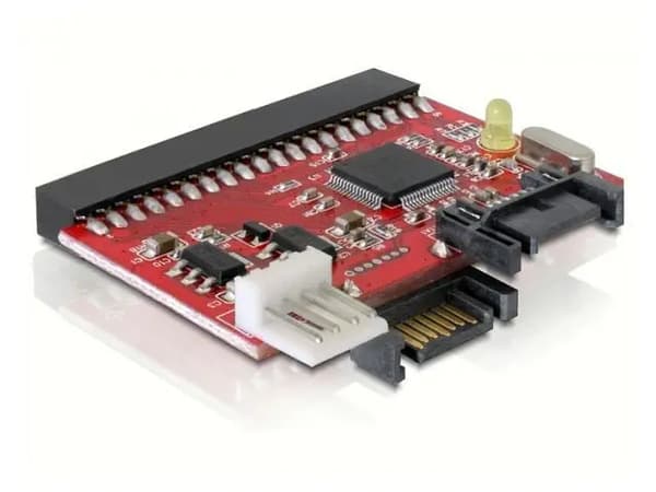 SOVITIN SATA 7PIN (M) + VIRTALÄHDE MOLEX->IDE 40PIN (M) KAKSISUUNTAINEN DELOCK