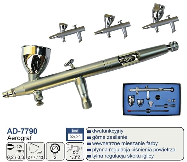 ADLER AIRBRUSH 0.2mm+0.3mm AD-7790