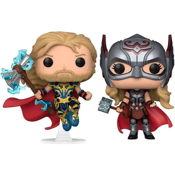 POP-pakkaus 2 figuuria Marvel Thor Love and Thunder Thor & Mighty Thor Exclusive