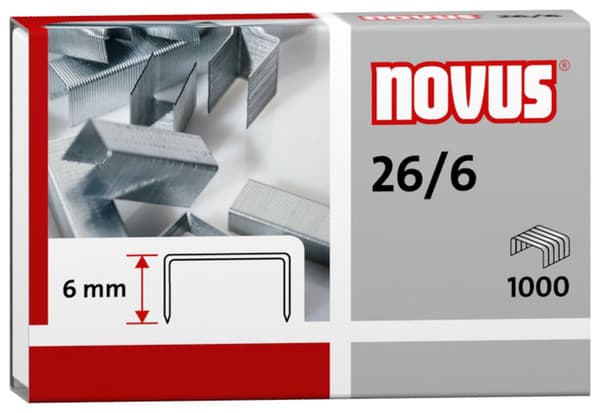 Novus Häftklamrar 26/6 x 1000 (040-0056 NO)