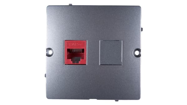 Kontakt-Simon Computerstik Simon Basic enkelt RJ45 kat. 5e inox (BMF51.02/21)