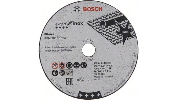 Bosch TS 76x1x10mm Expert for Inox, 5 stk.