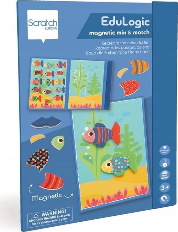 Magnetisk æske former og farver Fisk