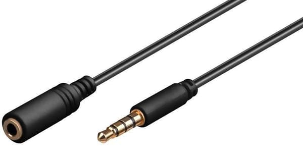 MicroConnect Hovedtelefon- og lydkabel, 3m 3.5mm Minijack forlængerkabel