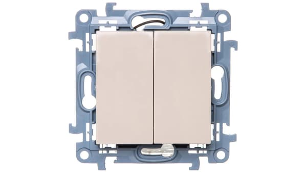 Simon 10 LED belysningskrog med LED-lys 10AX IP44 creme CW5BL.01/41