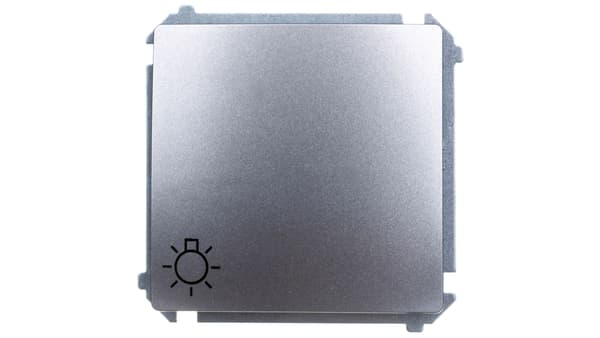 Kontakt-Simon Valopainike Simon Basic yksittäinen 10AX 250V inox (BMS1.01/21)
