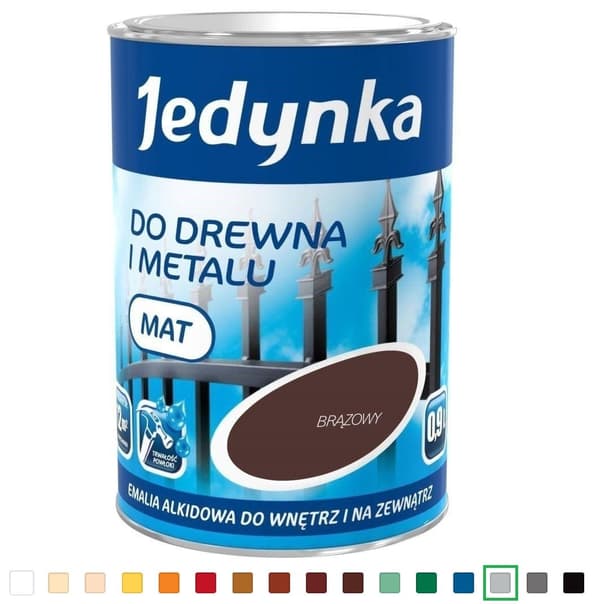 ALKYDIMAALI PUULLE JA METALLILLE HARMAA 0,9L