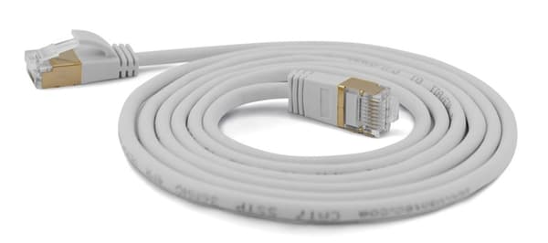 Wantec SSTP CAT7 Ste Patch Cord. Cat6a d=4mm 0.25m grå