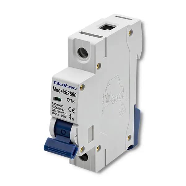 Qoltec C16 Superlock-afbryder | Sikring | AC | 16A | 1P