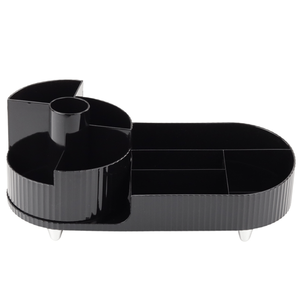 Multifunktionel Organizer Til Kosmetik Skrivebord Roterbar Rummelig Sort