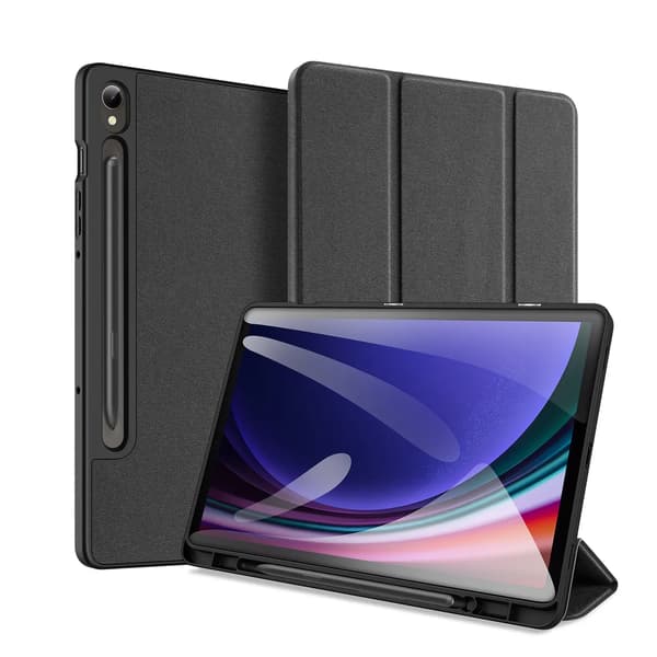 Dux Ducis Domo Samsung Galaxy Tab S9 FE Cover med Stand - Sort