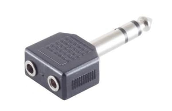 MicroConnect Adapter 6.3mm - 2X3.5mm M-F Stereo