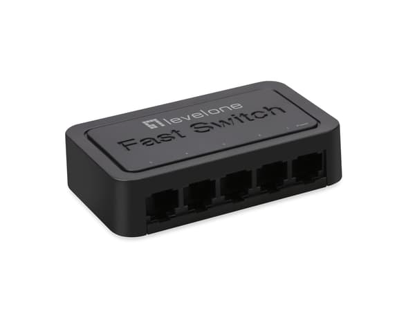 LevelOne FEU-0512 verkkokytkin Hallitsematon Fast Ethernet (10/100) Musta