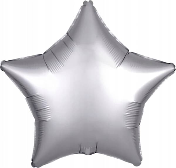 Folieballon Glans sølv stjerne 48cm 9914127
