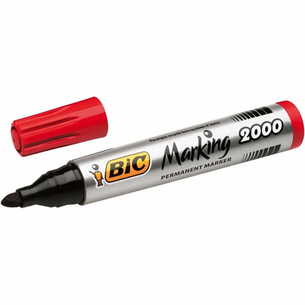 Permanent markør Bic Marking 2000 Rød 12 enheder