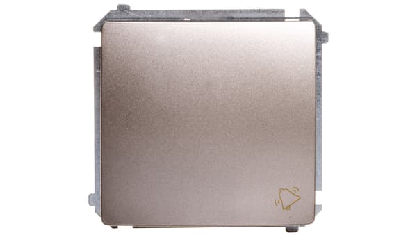 Kontakt-Simon Knappklocka Simon Basin Enkel 10AX 250V Satin (BMD1.01/29)