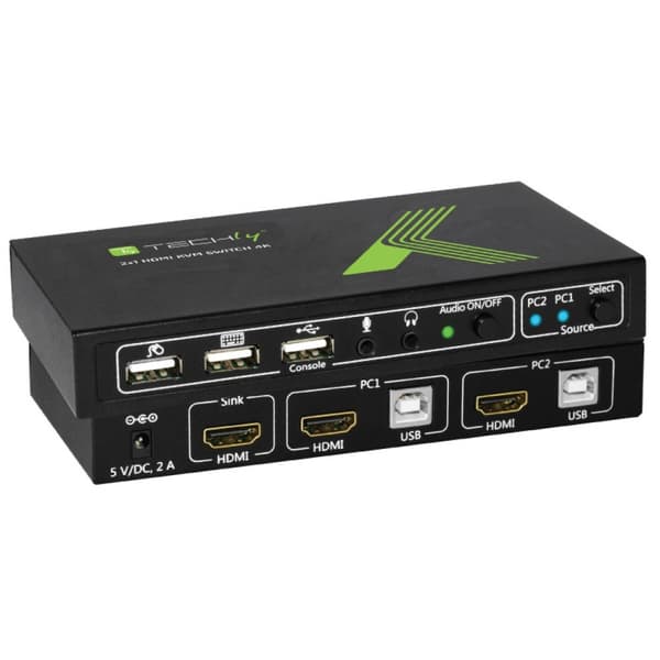Techly KVM 2/1 HDMI-kytkin