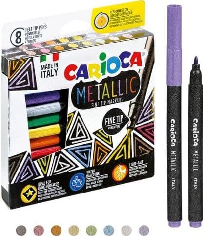 Metalliske penne 8 farver CARIOCA