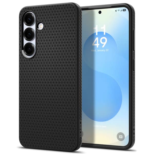 Spigen Liquid Air, mat sort - Samsung Galaxy S25