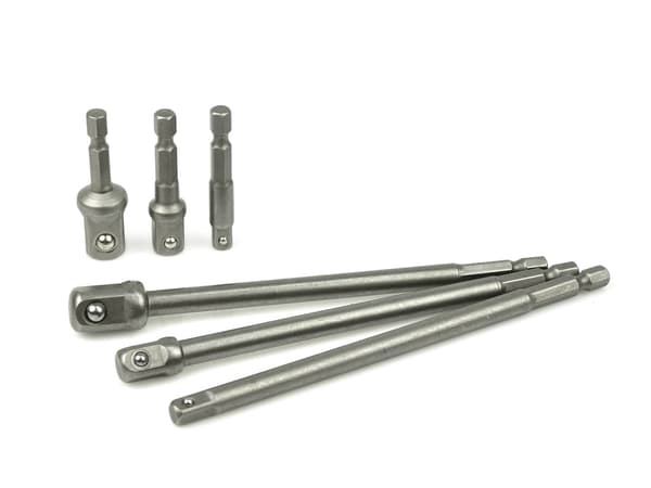 Sæt adaptere til HEX-fatninger 1/4\" 3/8\" 1/2\" 6 stk. (50)