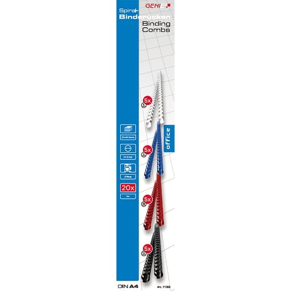 GENIE spiralclips set om 20 stycken