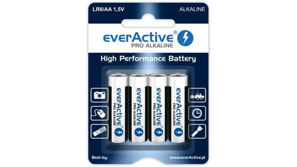 AA/LR6 EverActive Pro -alkaliparistot, 4 kpl
