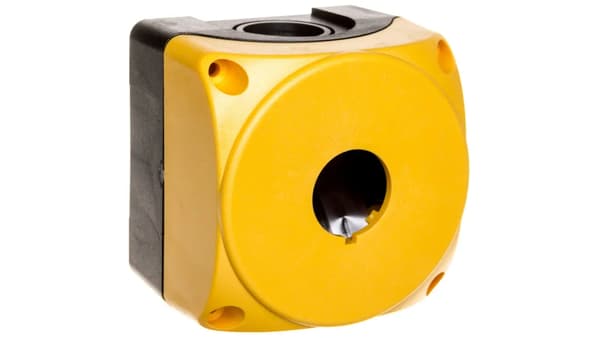 Kassetthus 1-hål 22mm gul IP67 LPZP1A5