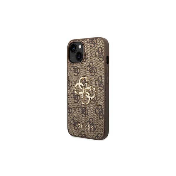 Guess 4G Big Metal Logo Cover til iPhone 14 - Brun