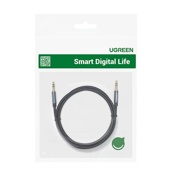 Ugreen Audiokabel AUX Minijack vinklet 3,5 mm 2m blå (AV112)