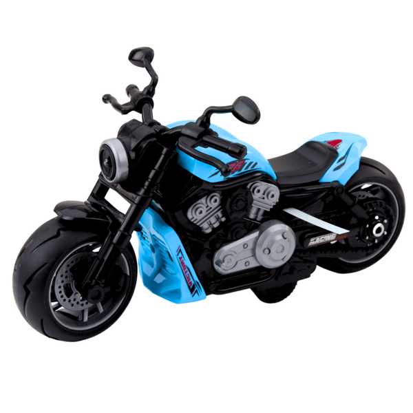 Batteridriven Leksaksmotorcykel Motor Ljus Ljud Blå