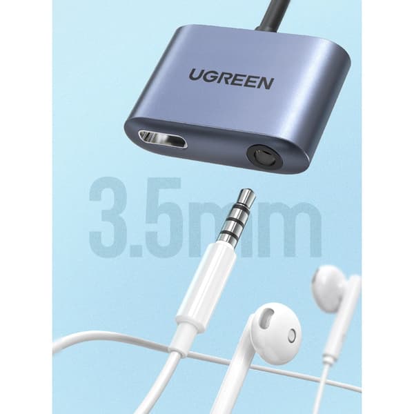Äänisovitin UGREEN CM231 USB-C - mini jack 3,5 mm (harmaa)