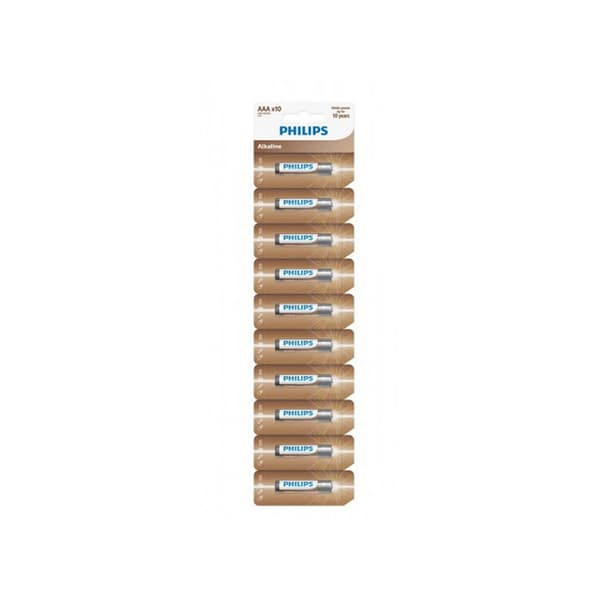 Philips BATTERI PHILIPS AAA LR03 10 STK ALKALINE